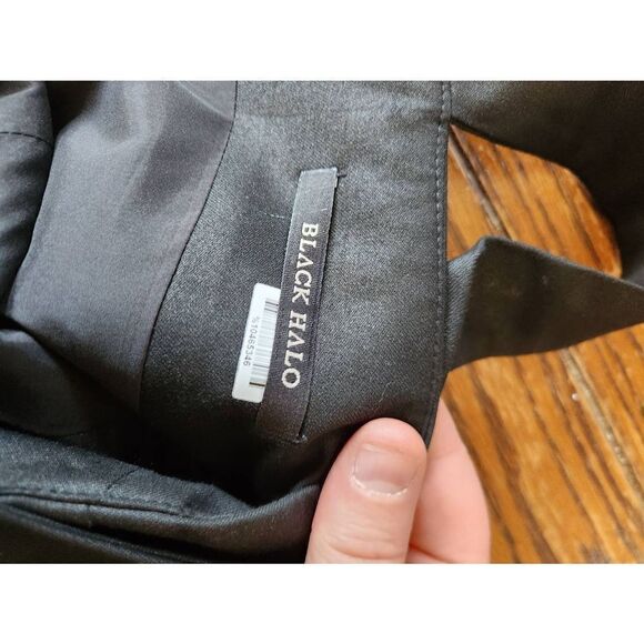 Black Halo Cocktail Sweetheart Cutout Little Black Dress sz 4 - Picture 2 of 4